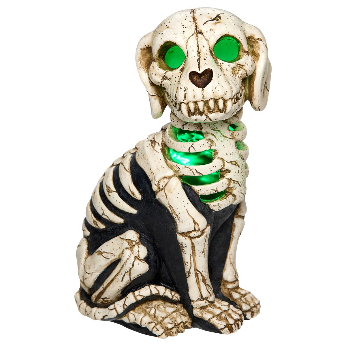 Light-Up Skeleton Dog Statue GREEN - MULTI