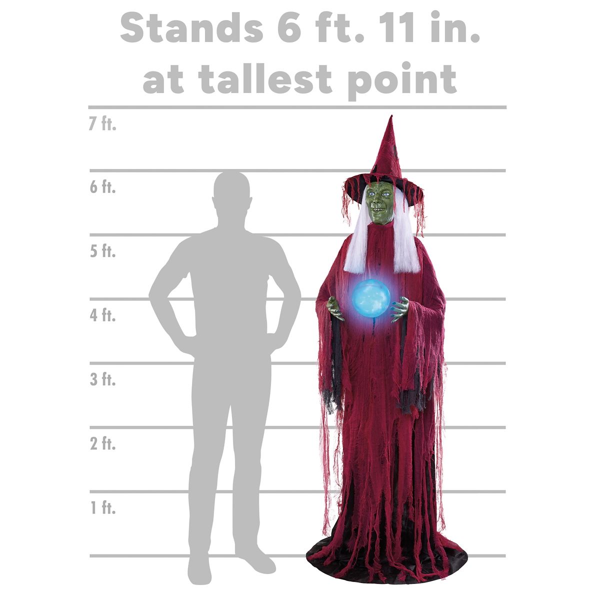 6 Ft 11 In Lady Misfortune Animatronic MULTI-COLOR