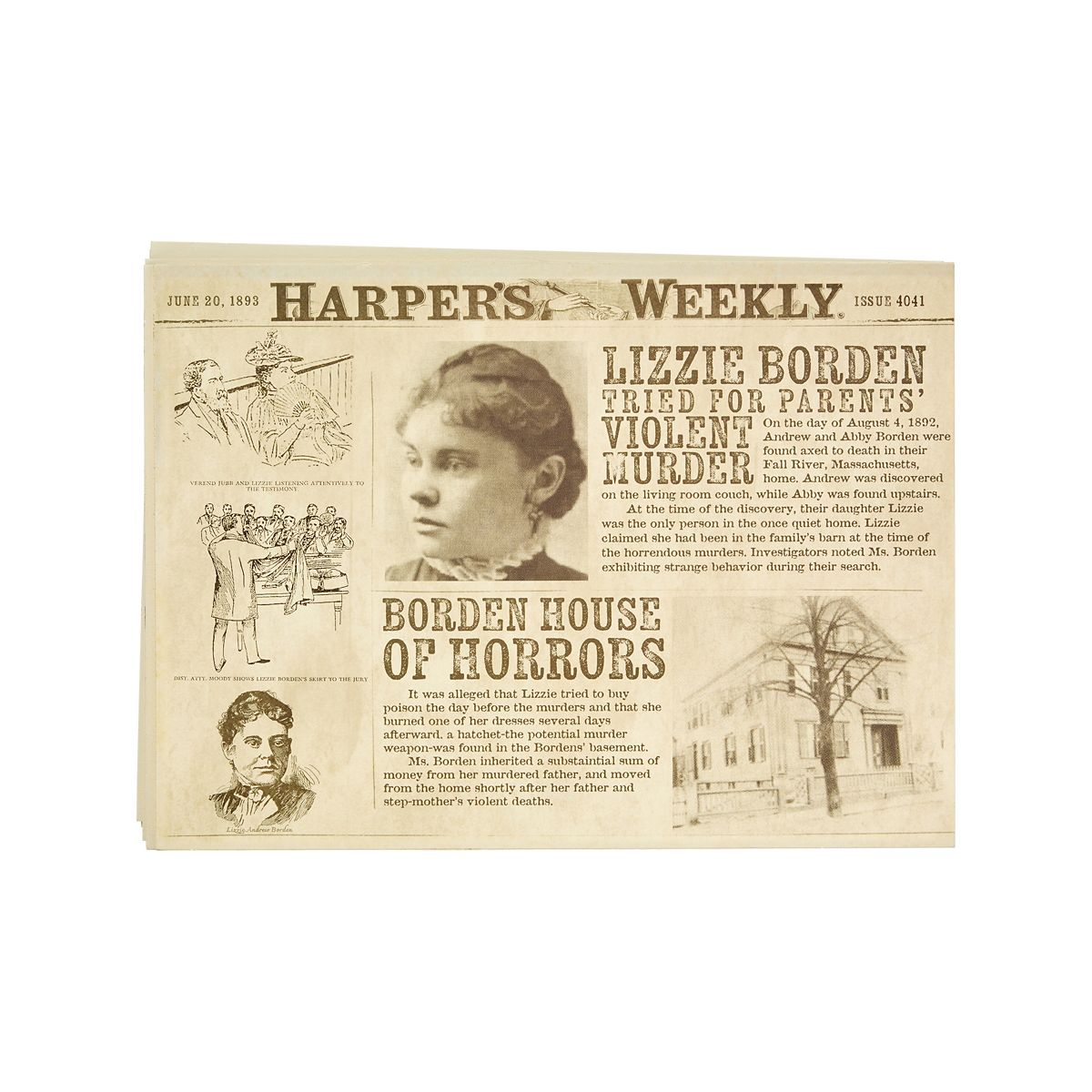 Lizzie Borden Herald Sign MULTI-COLOR