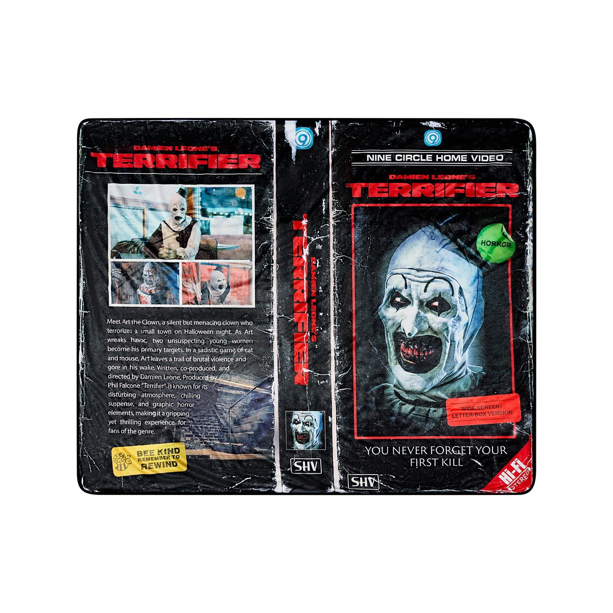 Art the Clown Video Tape Fleece Blanket - Terrifier MULTI-COLOR