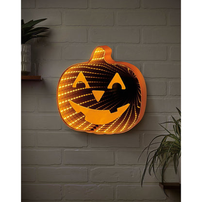 Light-Up Pumpkin Infinity Mirror MULTI-COLOR