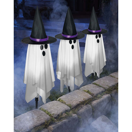Light-Up Witchy Ghost Pathway Markers - 3 Pack MULTI-COLOR