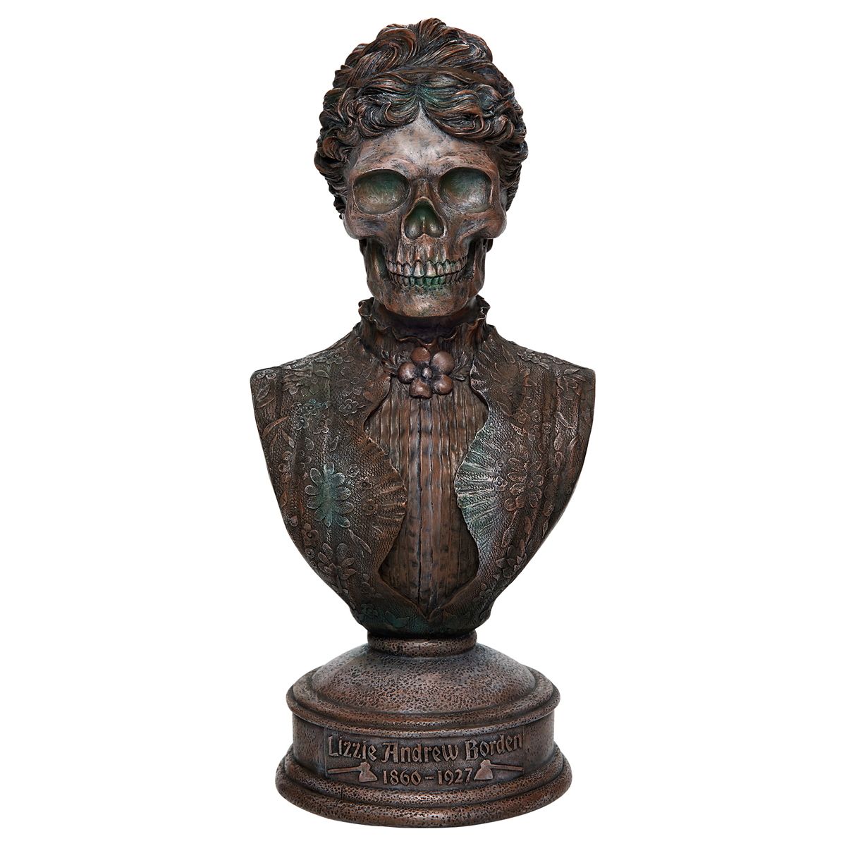 Lizzie Andrew Borden Bust Statue COPPER
