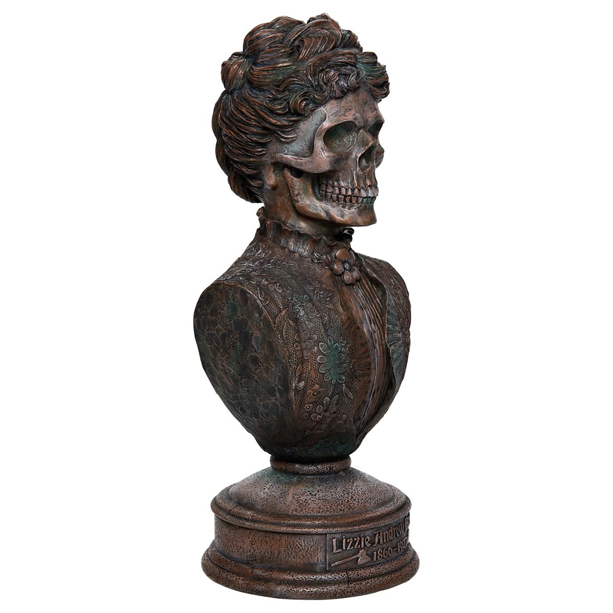Lizzie Andrew Borden Bust Statue COPPER