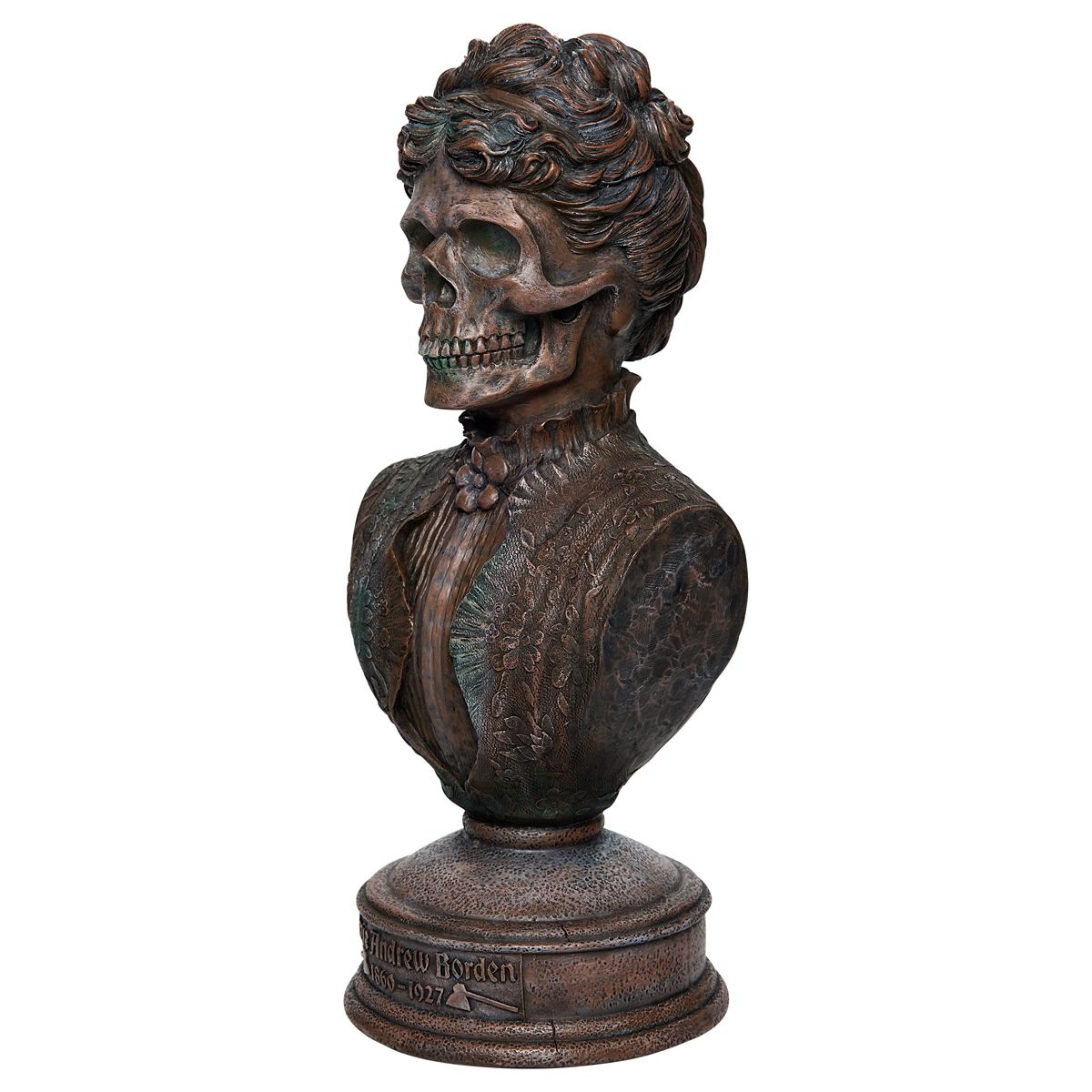 Lizzie Andrew Borden Bust Statue COPPER