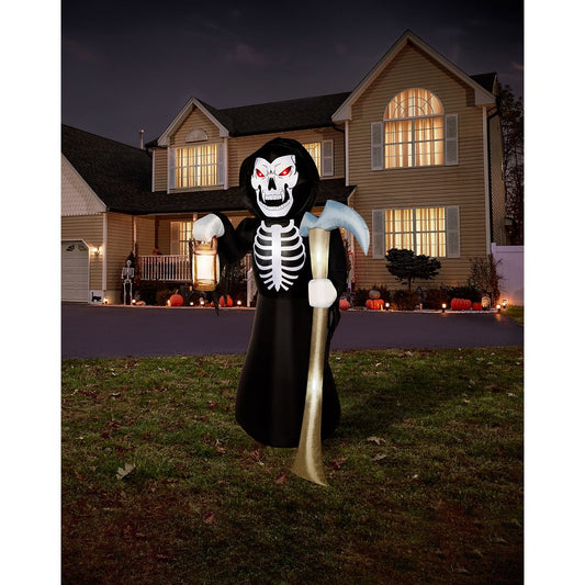 8 Ft Light-Up Reaper Inflatable Decoration MULTI-COLOR