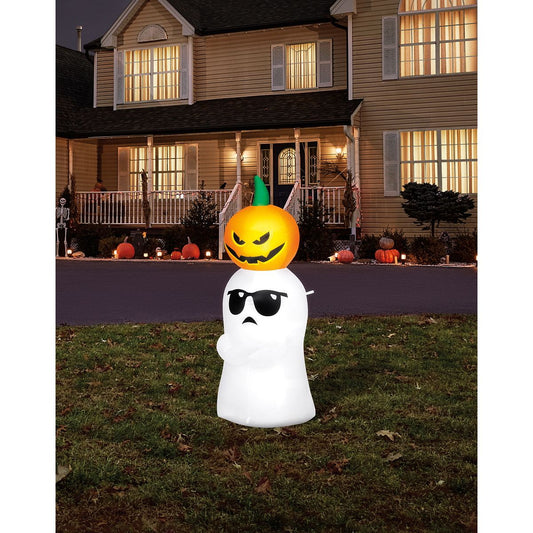 4 Ft Ghost and Pumpkin Inflatable Decoration MULTI-COLOR