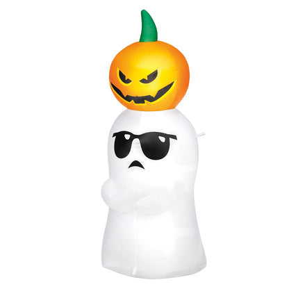 4 Ft Ghost and Pumpkin Inflatable Decoration MULTI-COLOR