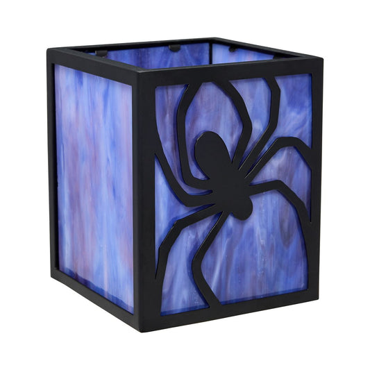 Spider Stained Glass Votive Holder PURPLE