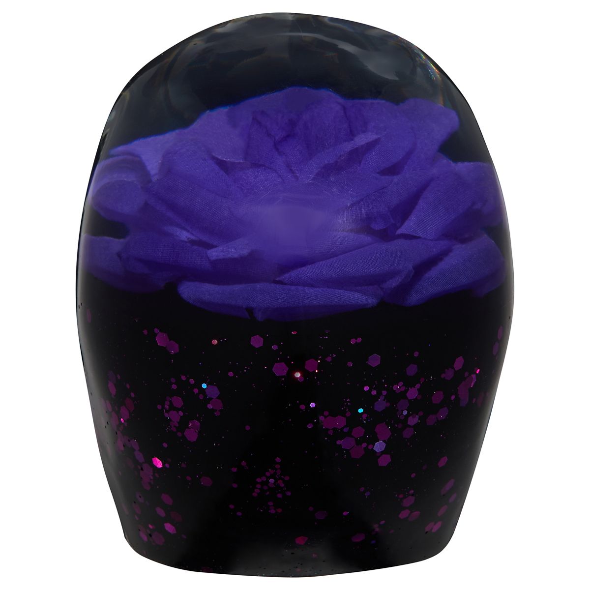 Purple Rose Glass Skull Statue MULTI-COLOR