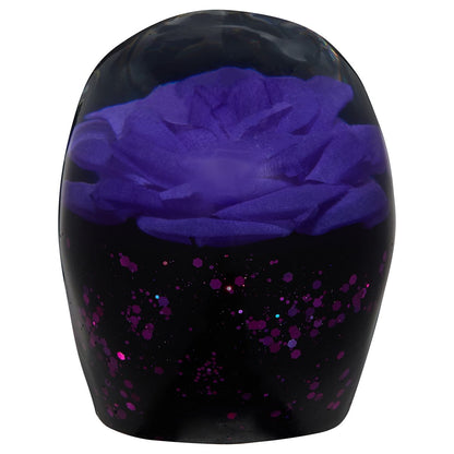 Purple Rose Glass Skull Statue MULTI-COLOR