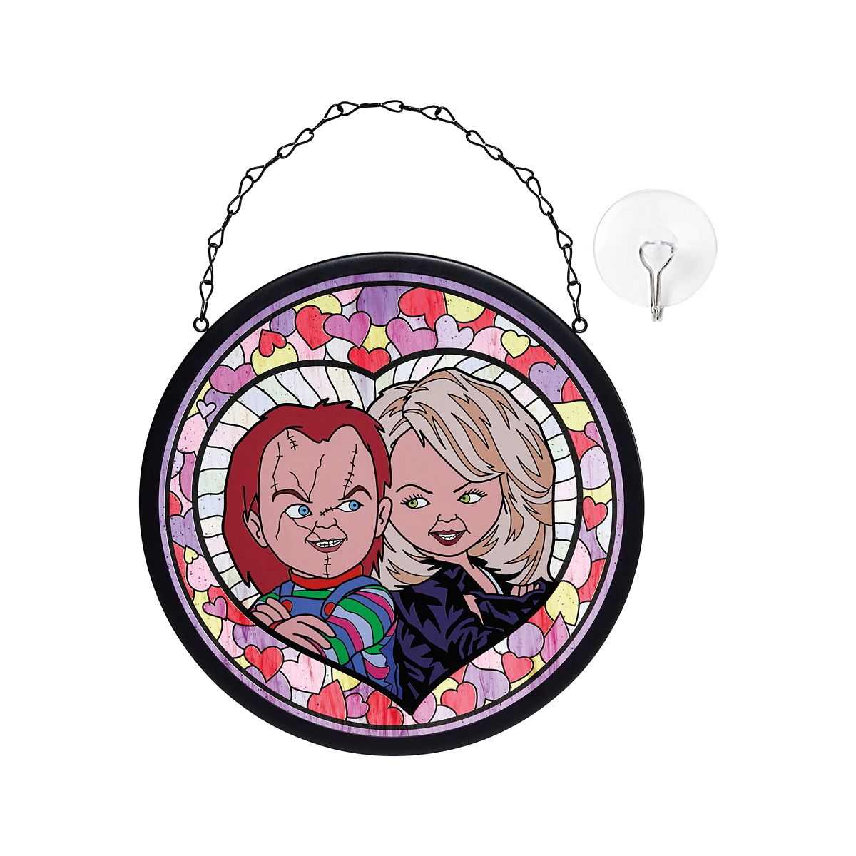 Chucky and Tiffany Stained Glass Suncatcher MULTI-COLOR