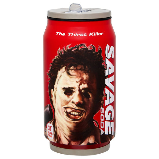 Leatherface Savage Soda Flip Straw Cup - 12 oz. MULTI-COLOR