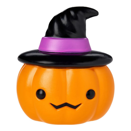 6.6" Light-Up Blow Mold Witch Pumpkin ORANGE