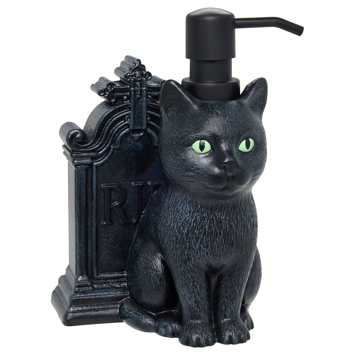 Cat Tombstone Soap Dispenser BLACK