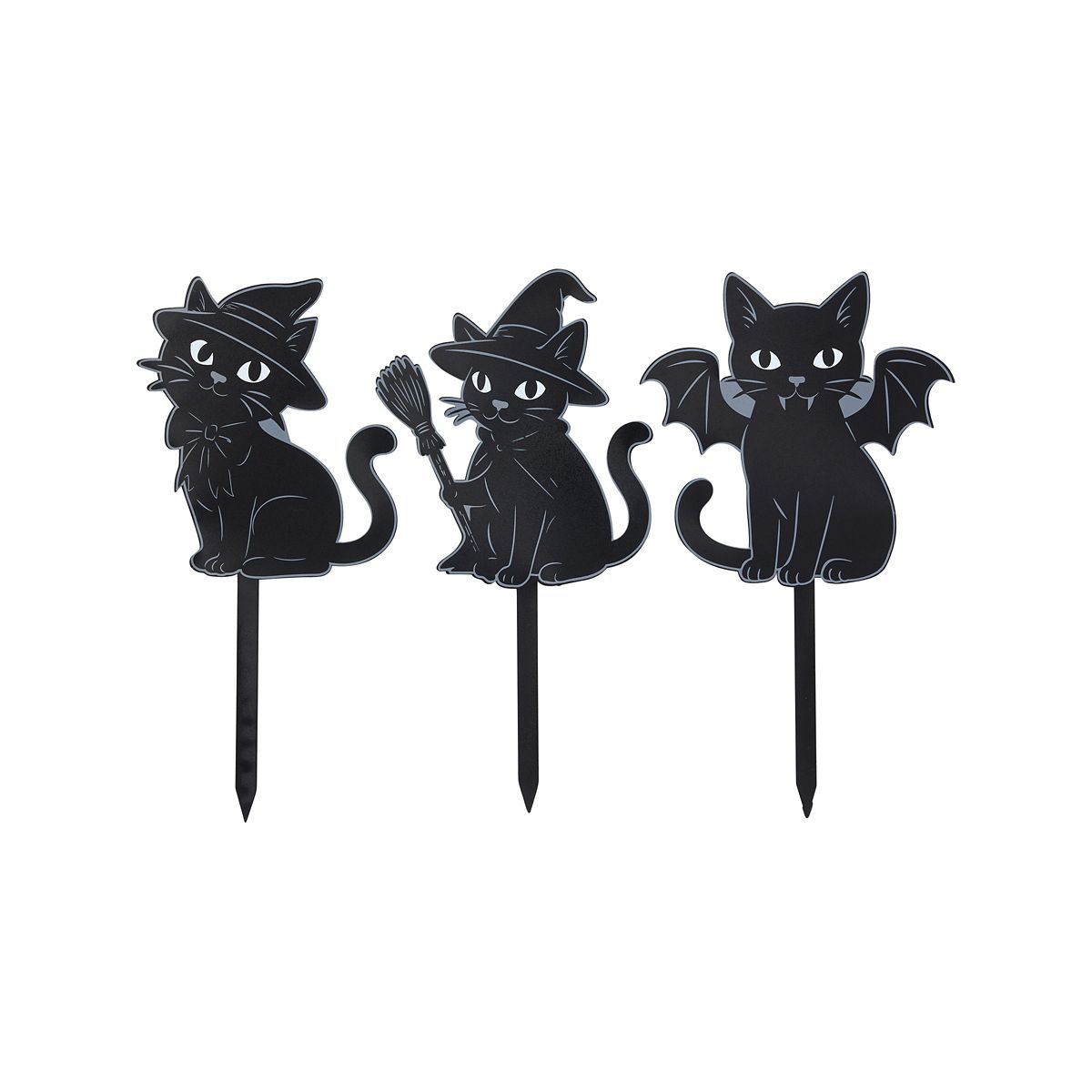 Black Cat Tombstone and Stakes Set