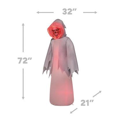 6 Ft Light-Up Dual-Masked Inflatable Decoration
