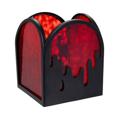 Bloody Stained Glass Votive Candle Holder RED/WHITE/BLACK