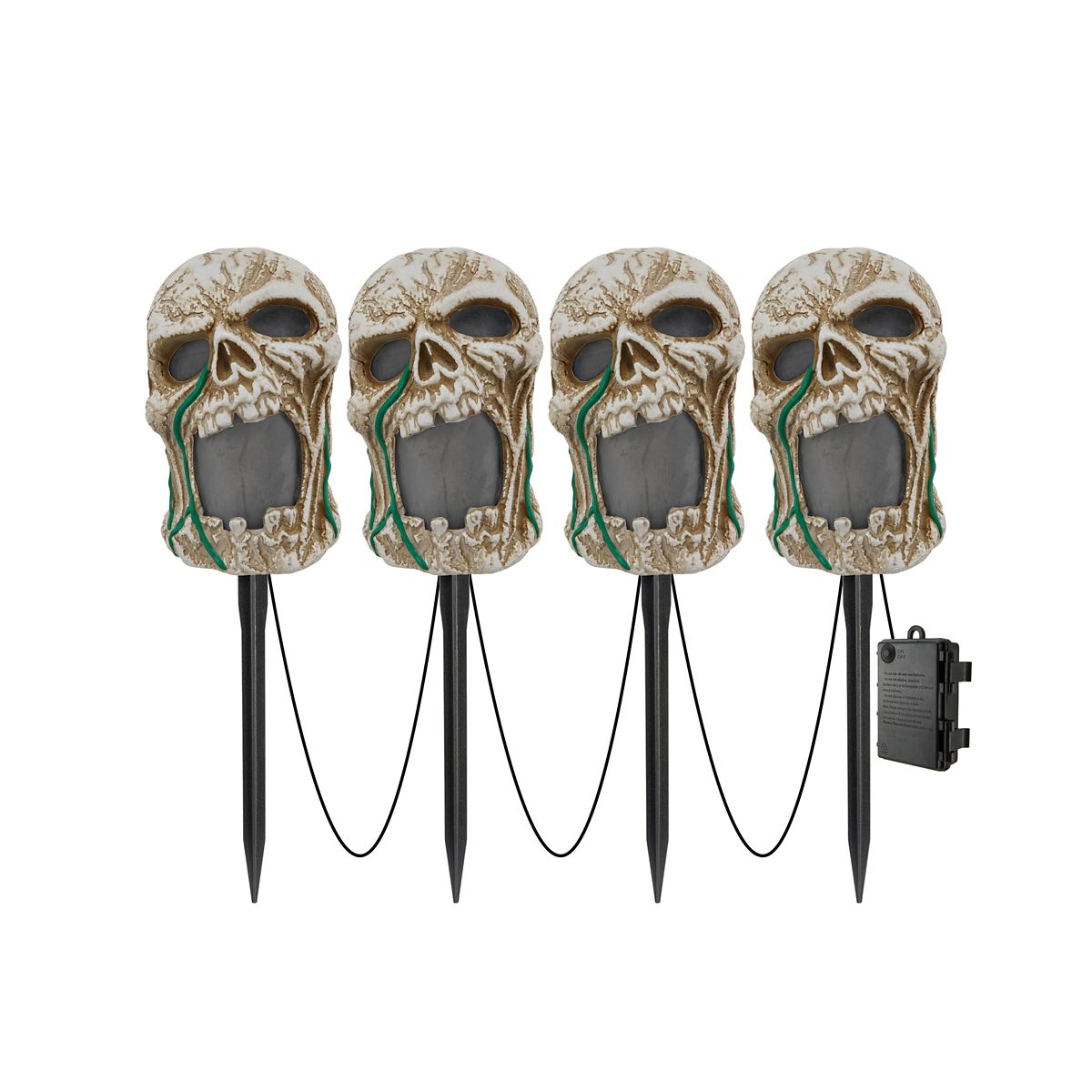 LED Skull Pathway Lights MULTI-COLOR