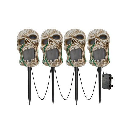LED Skull Pathway Lights MULTI-COLOR