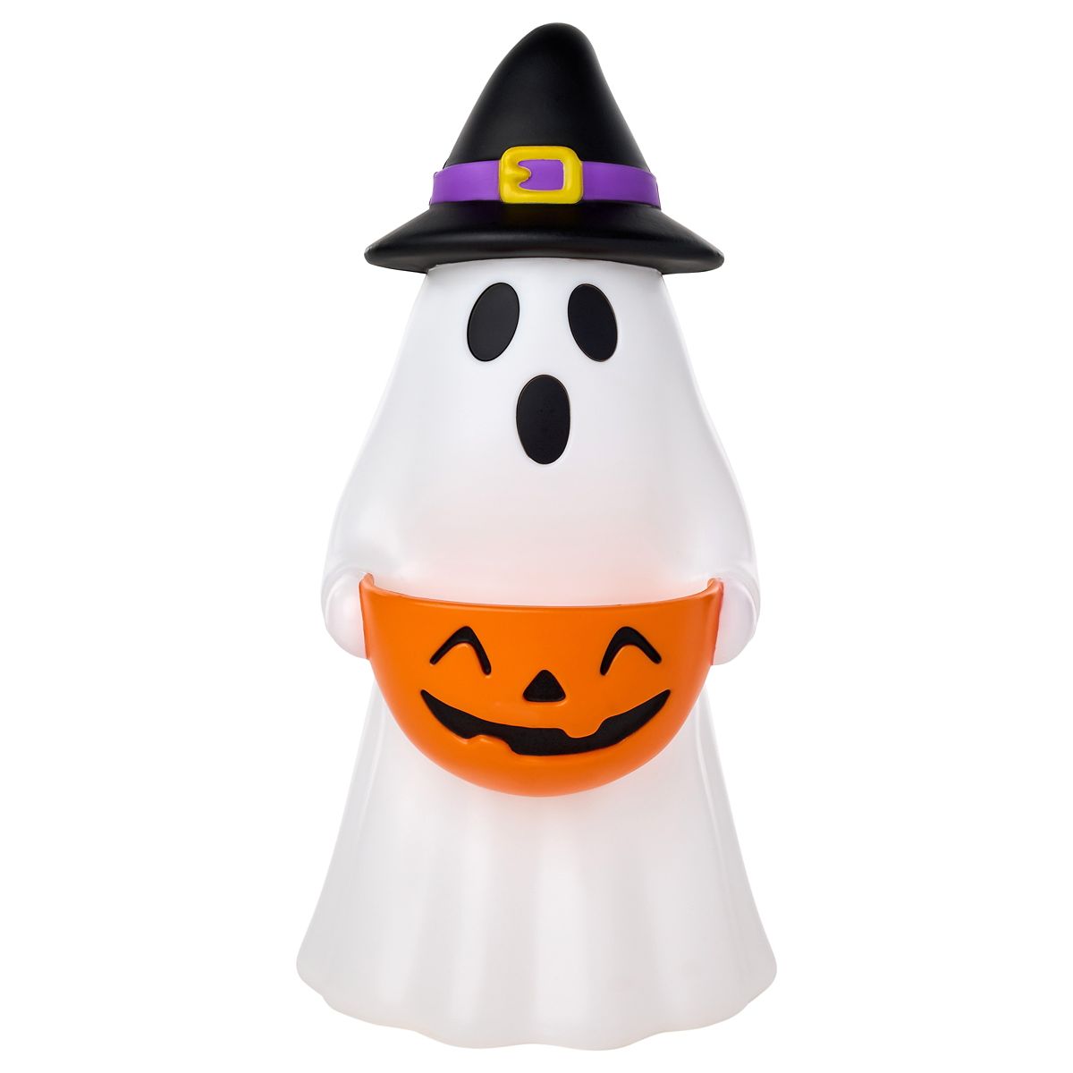 1 Ft. Light-Up Blow Mold Witch Ghost BLACK
