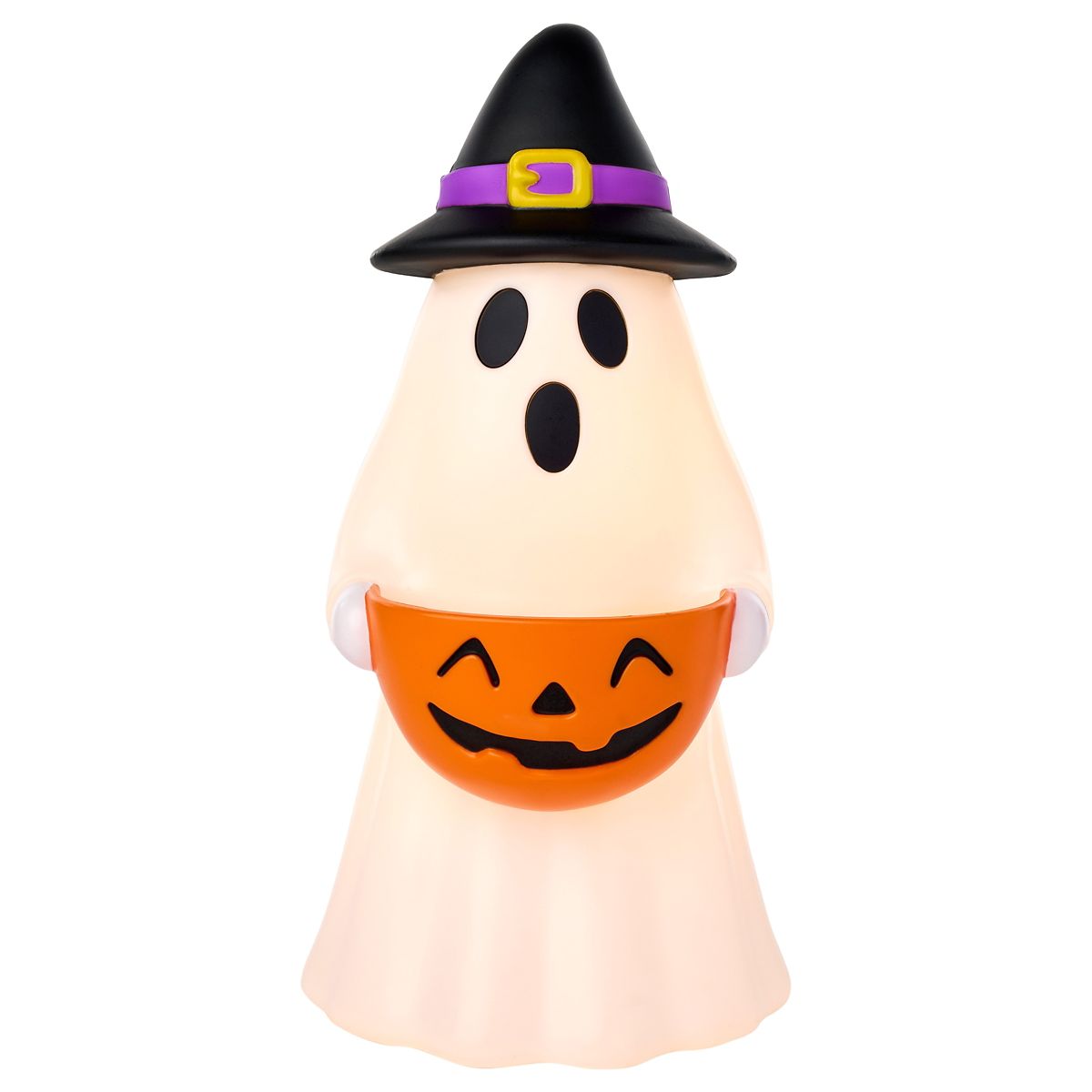 1 Ft. Light-Up Blow Mold Witch Ghost BLACK