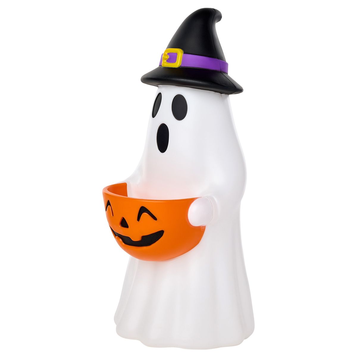 1 Ft. Light-Up Blow Mold Witch Ghost BLACK