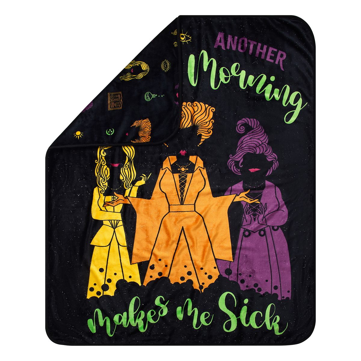 Hocus Pocus Reversible Fleece Blanket BLACK / MULTI
