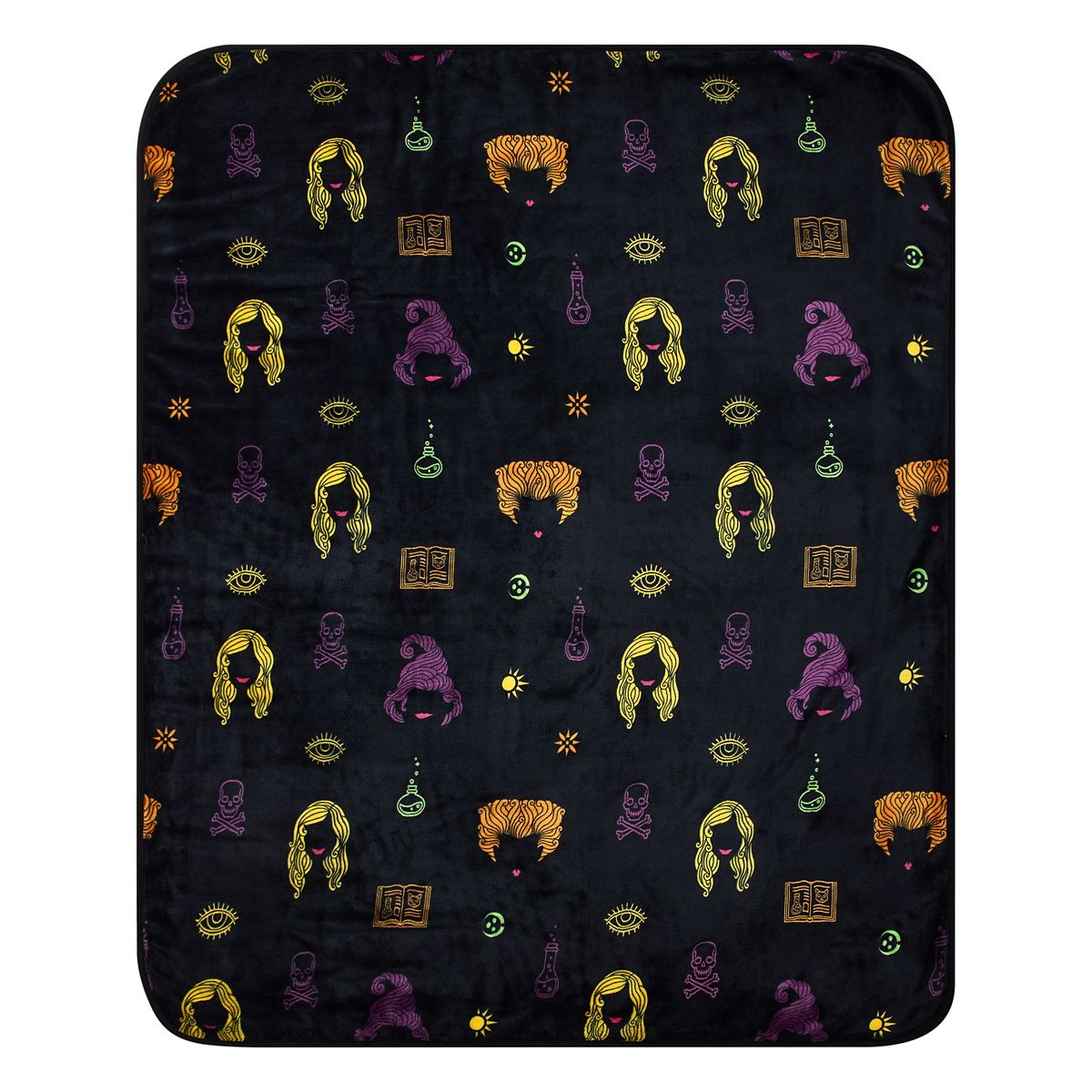 Hocus Pocus Reversible Fleece Blanket BLACK / MULTI