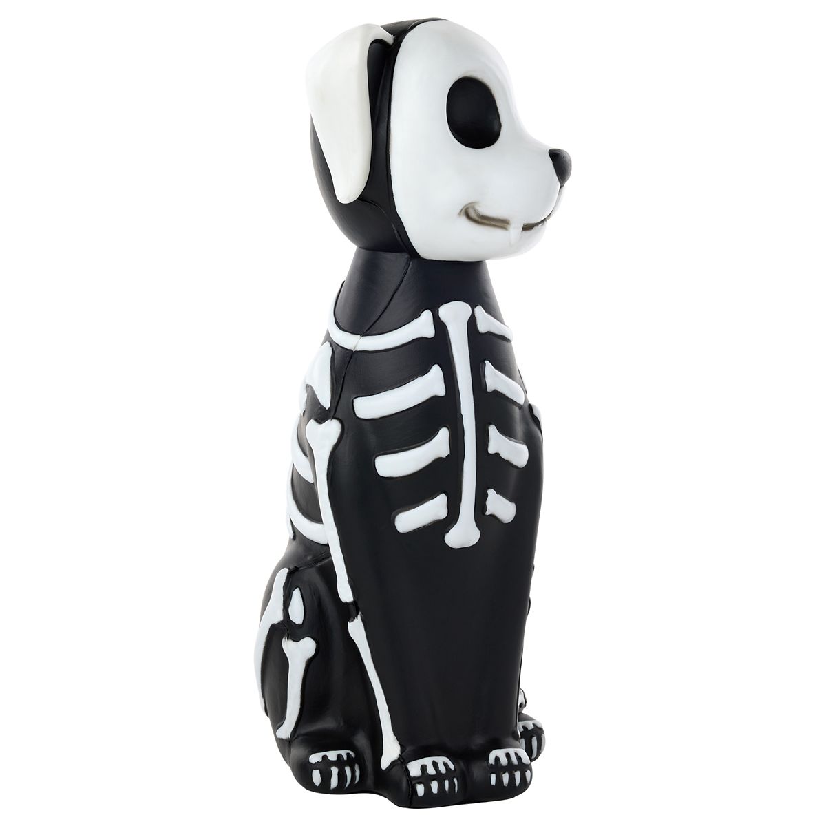 10" Light-Up Blow Mold Skeleton Dog BLACK