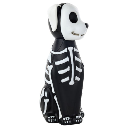 10" Light-Up Blow Mold Skeleton Dog BLACK
