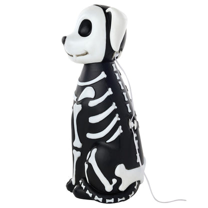 10" Light-Up Blow Mold Skeleton Dog BLACK