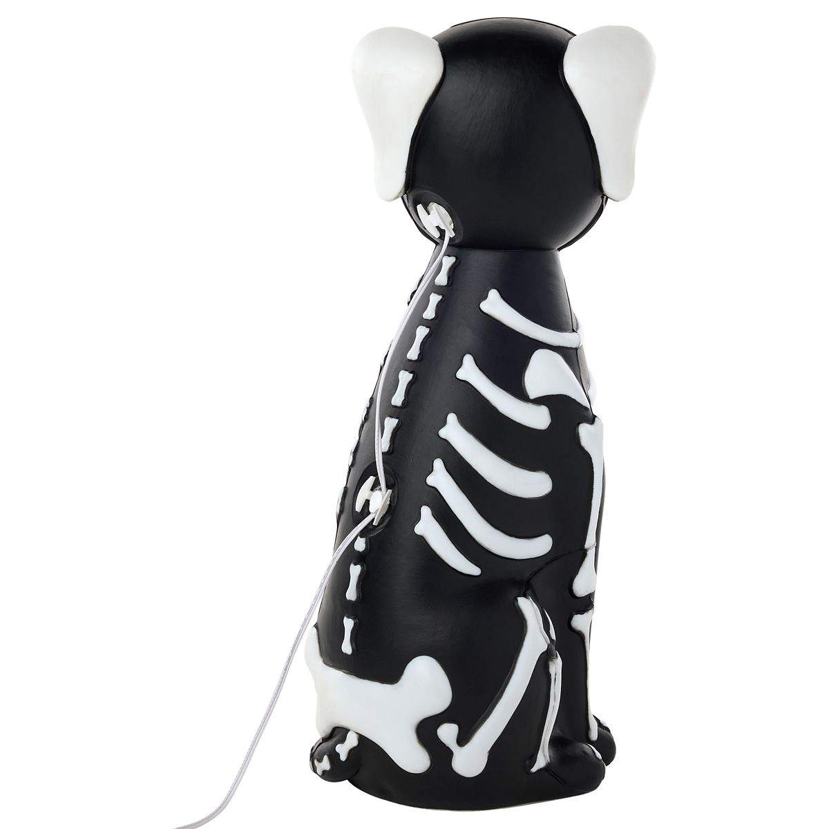10" Light-Up Blow Mold Skeleton Dog BLACK