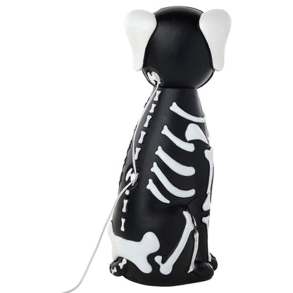 10" Light-Up Blow Mold Skeleton Dog BLACK