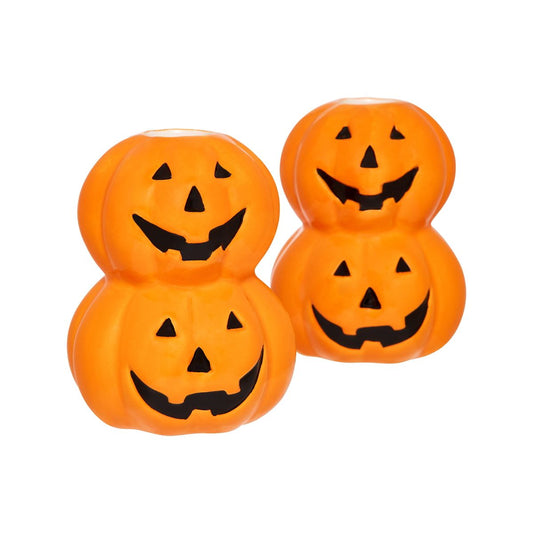 Stacked Pumpkin Candle Holders - 2 Pack MULTI-COLOR