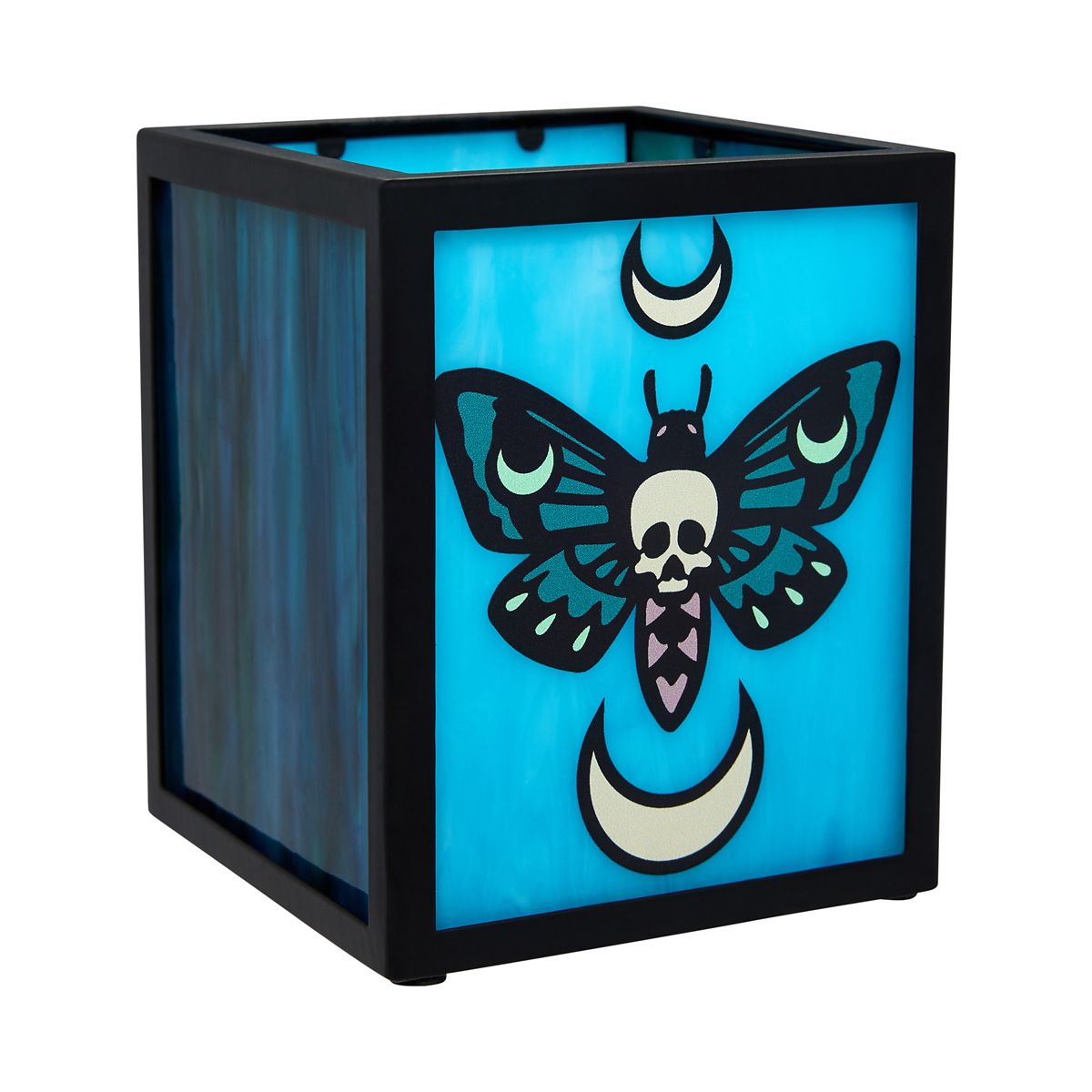 Moth Stained Glass Votive GREEN - MULTI