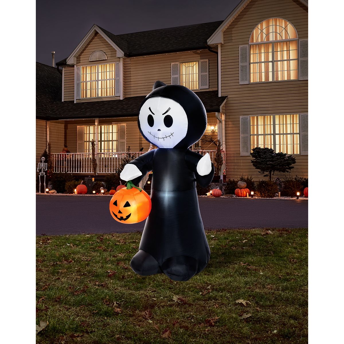 4 Ft Light-Up Reaper Inflatable Decoration MULTI-COLOR