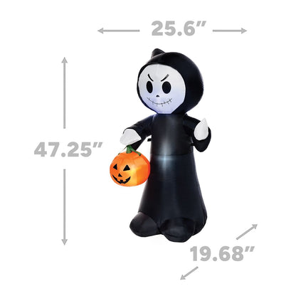 4 Ft Light-Up Reaper Inflatable Decoration MULTI-COLOR