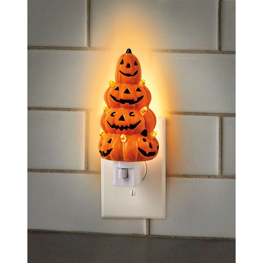Pumpkin Tree Night Light BLACK AND ORANGE