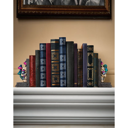 Enchanted Mushroom Skull Bookends MULTI-COLOR