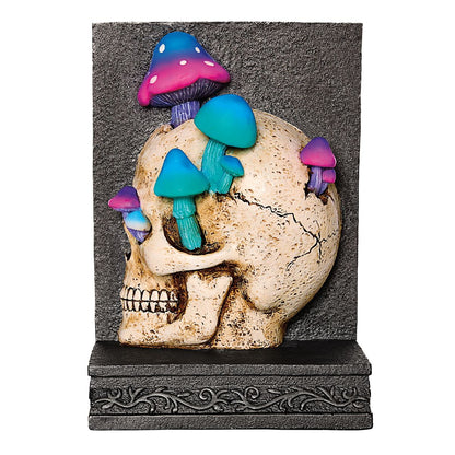 Enchanted Mushroom Skull Bookends MULTI-COLOR