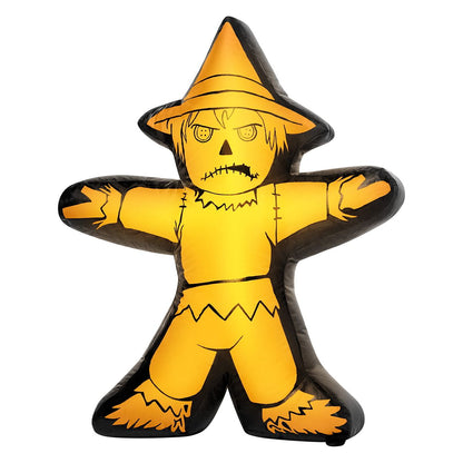 2 Ft Light-Up Mini Scarecrow Inflatable Decoration BLACK AND YELLOW