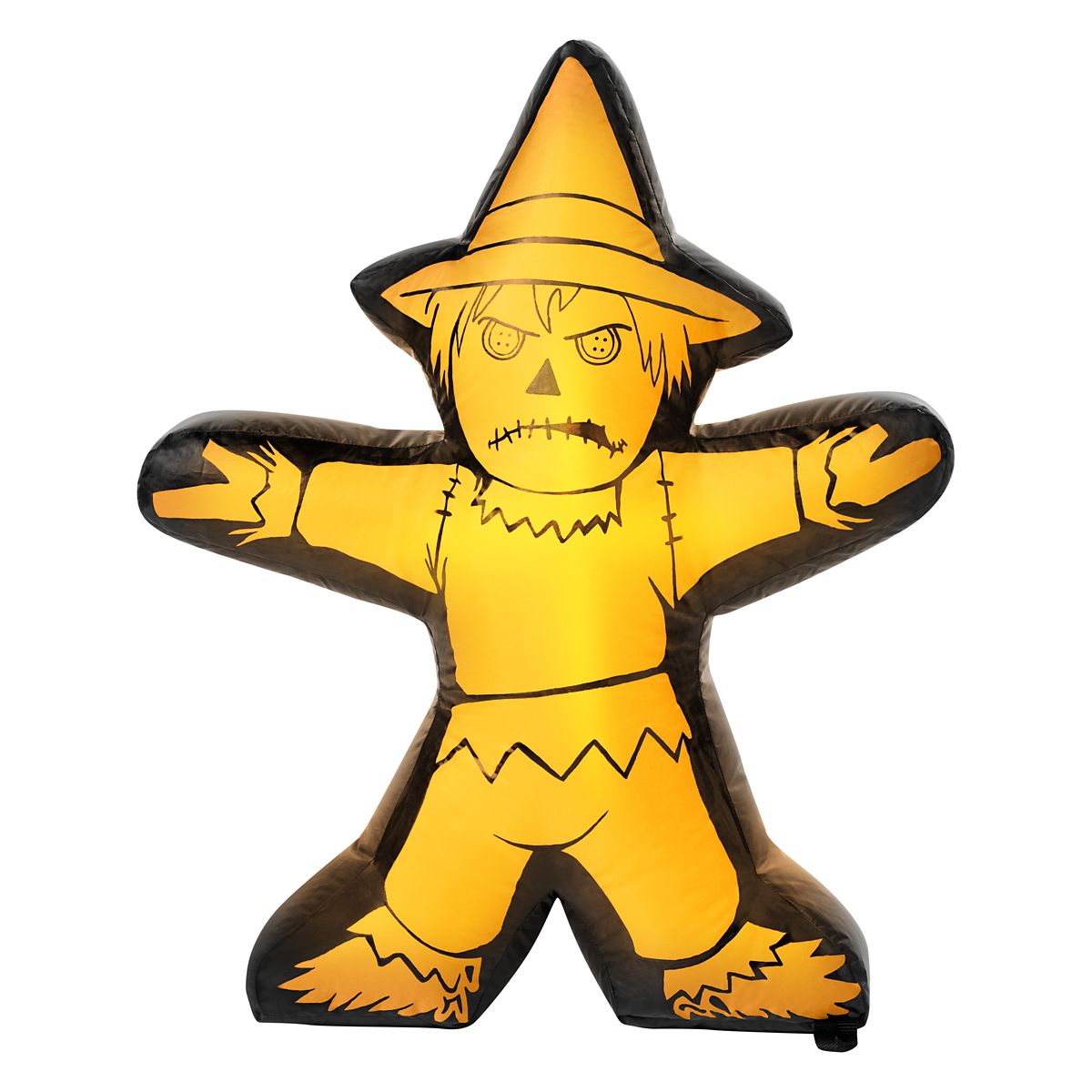 2 Ft Light-Up Mini Scarecrow Inflatable Decoration BLACK AND YELLOW