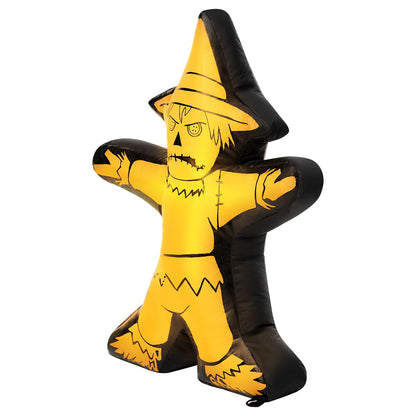2 Ft Light-Up Mini Scarecrow Inflatable Decoration BLACK AND YELLOW