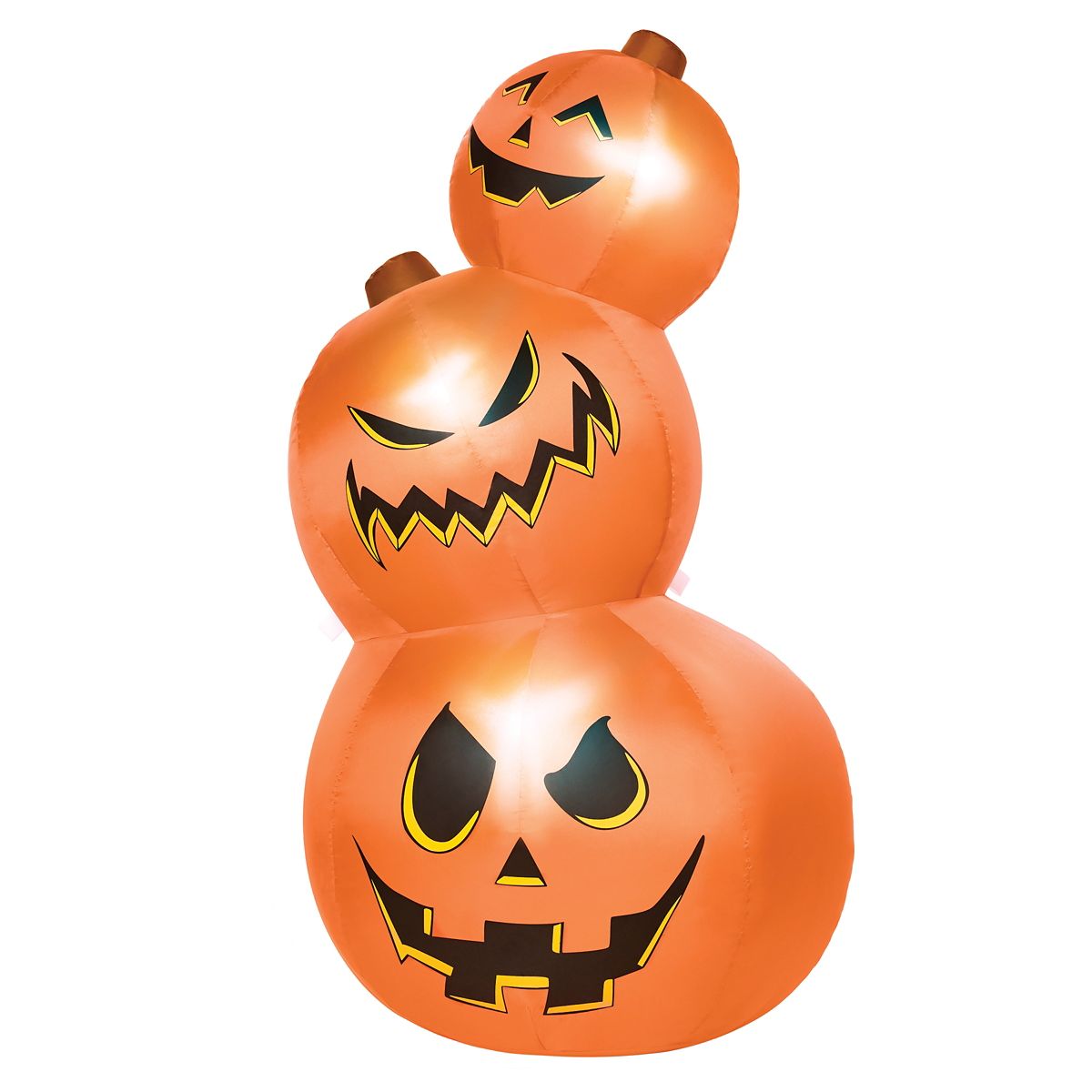 3 Ft 11 In Light-Up Pumpkin Tower Inflatable Decoration ORANGE