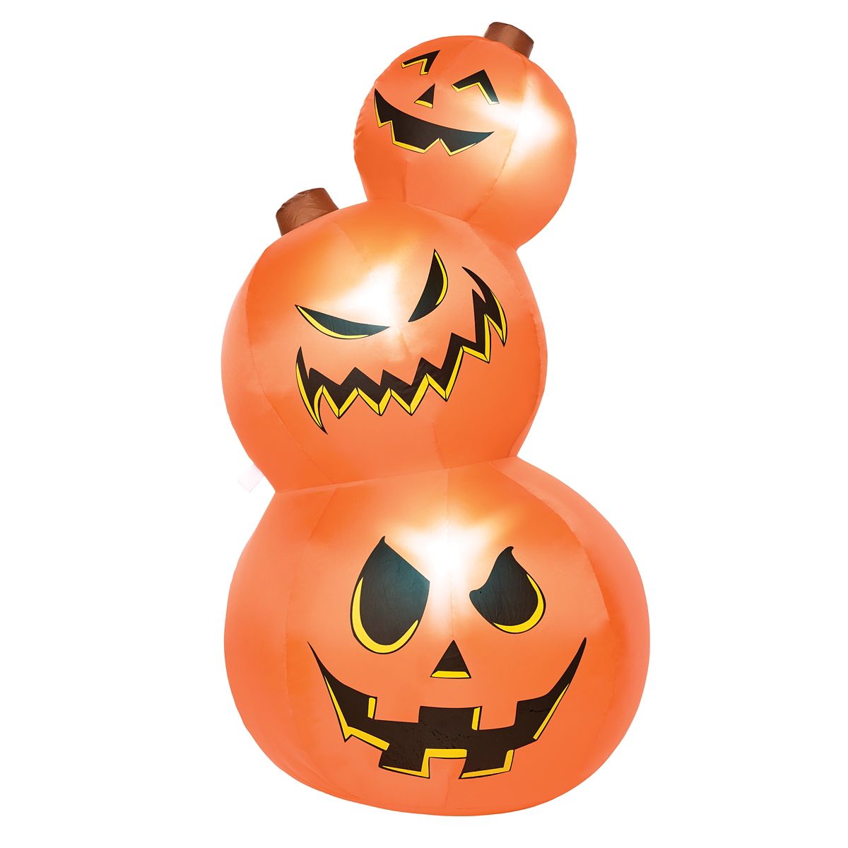 3 Ft 11 In Light-Up Pumpkin Tower Inflatable Decoration ORANGE