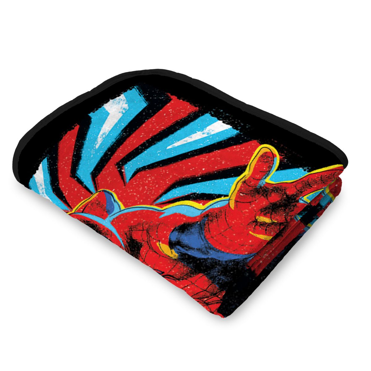 Psychedelic Spider-Man Fleece Blanket BLACK/BLUE/RED