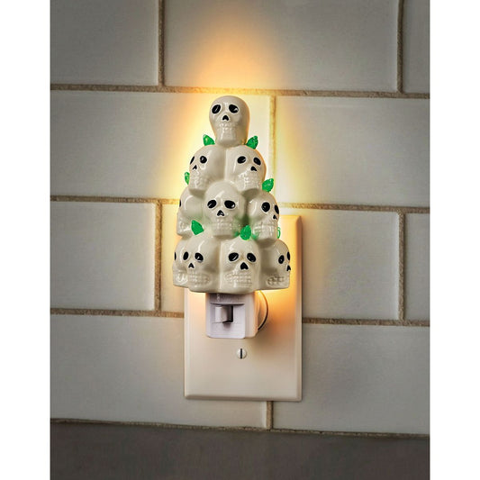 Skull Tree Night Light GREEN - MULTI