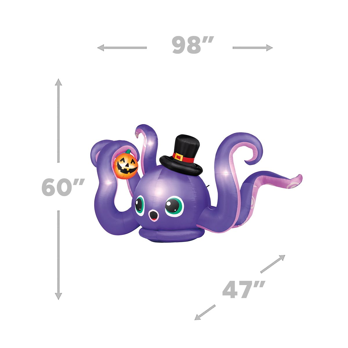 5 Ft Octopus Inflatable Decoration MULTI-COLOR