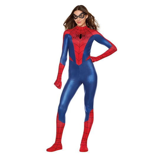 Adult Spider-Man Jumpsuit Costume BLACK/BLUE/RED